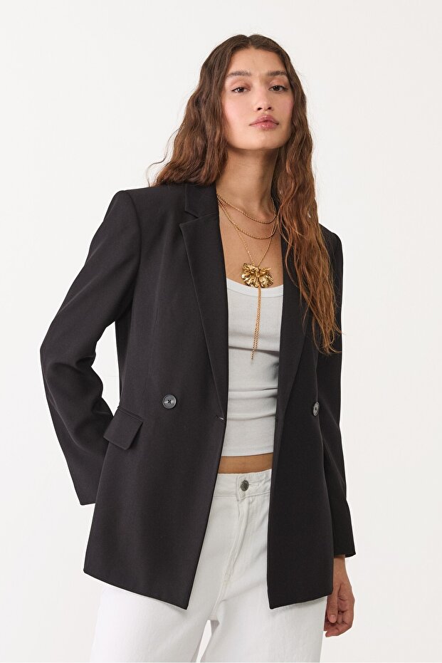 Düğmeli özel dikim blazer - 2
