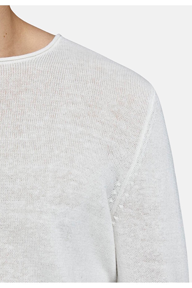 Strickpullover Linen Pullover R-Neck - 4