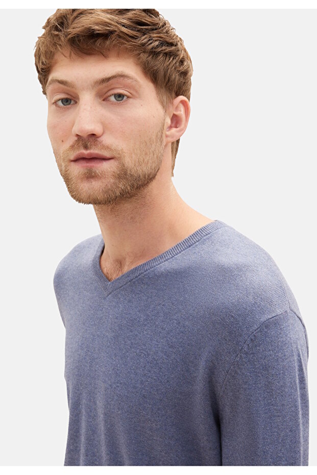 Pullover Strickpullover Basic V-Neck - 3