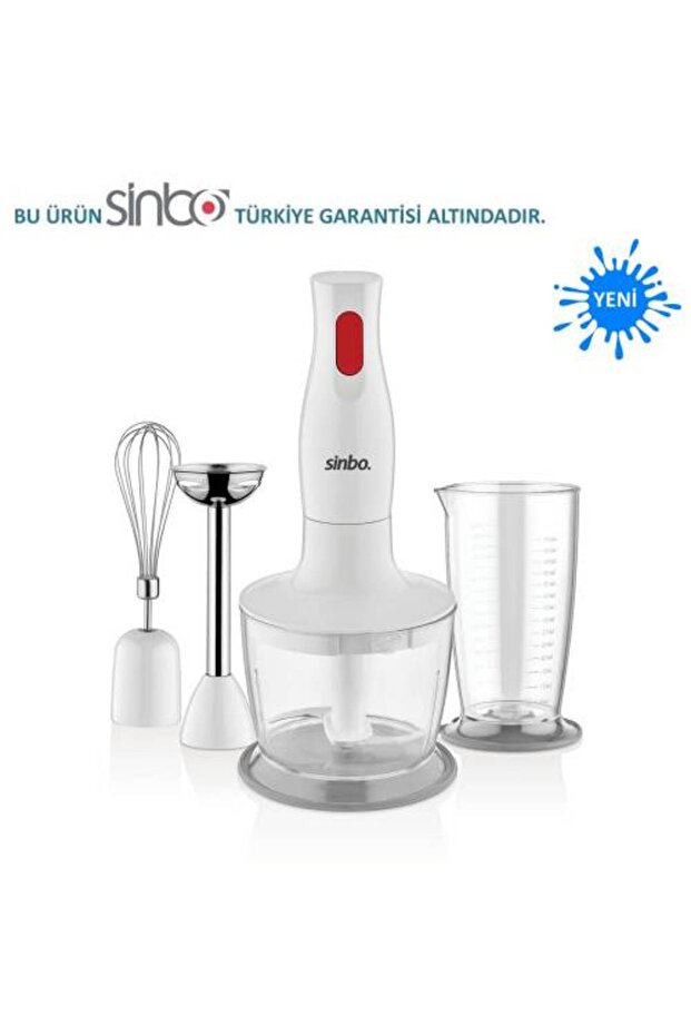 Shb-3147 3 Fonksiyonlu El Blender Seti - Beyaz / 350Watt - 1