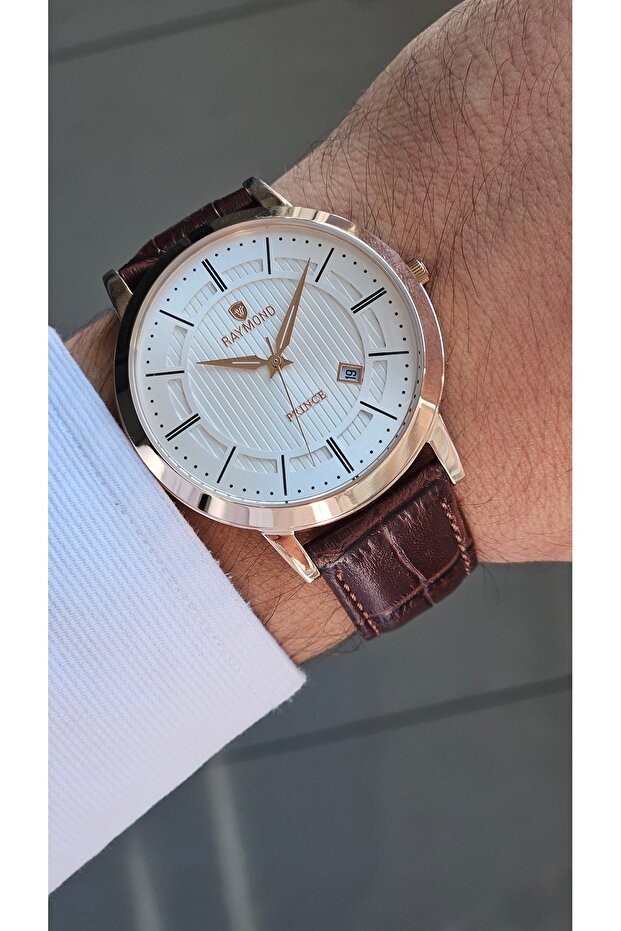 Rym-4735 Quartz Classic Men's Wristwatch - 2 Years Warranty Rose-Brown-White