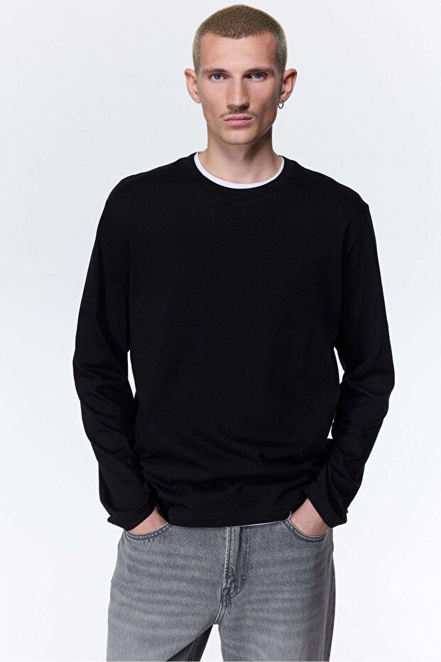 قميص جيرسي بقصّة عادية - 1