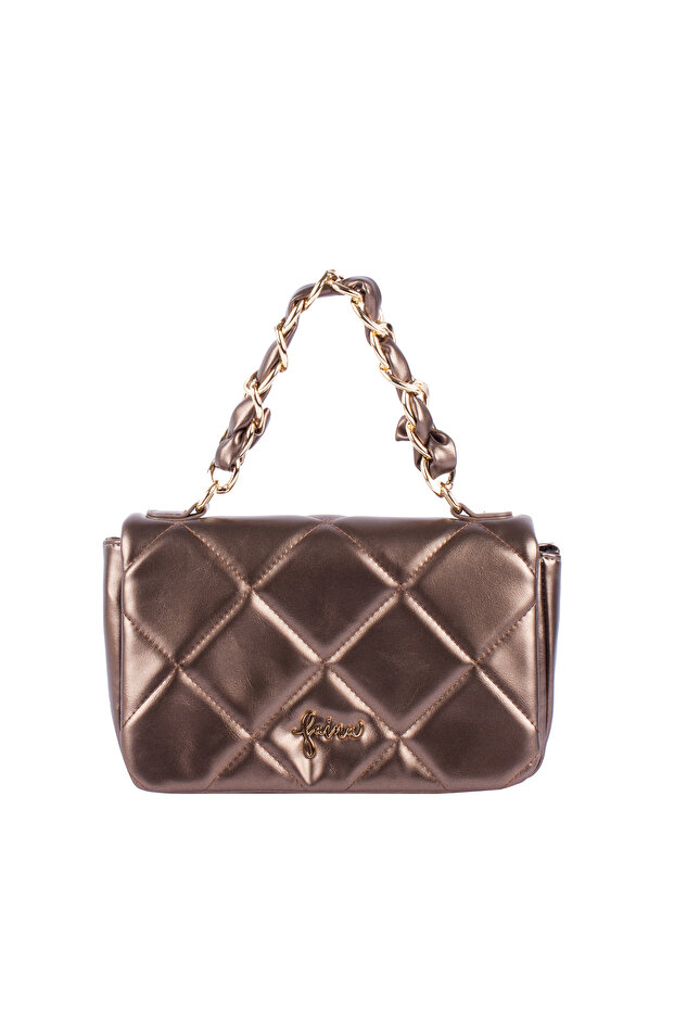 Schultertasche im Metallic-Look - 2