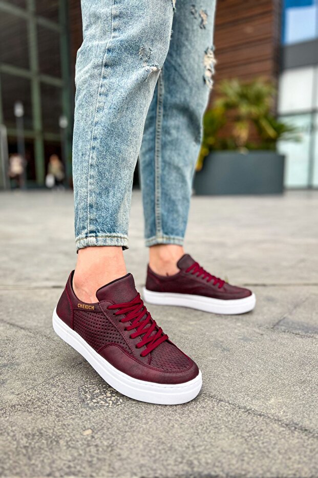 Zrc015 First Edition Premium Men's Casual Sneaker Claret Red