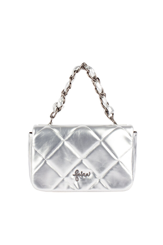 Schultertasche im Metallic-Look - 2