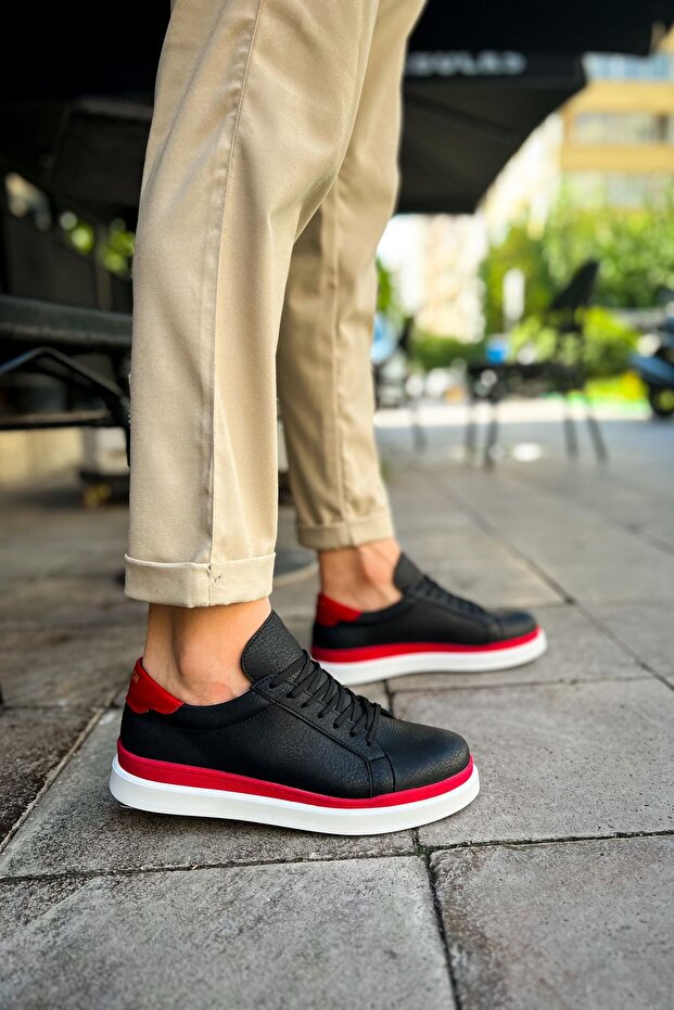 Zrc979 premium quality stylish men's sports shoes black-red