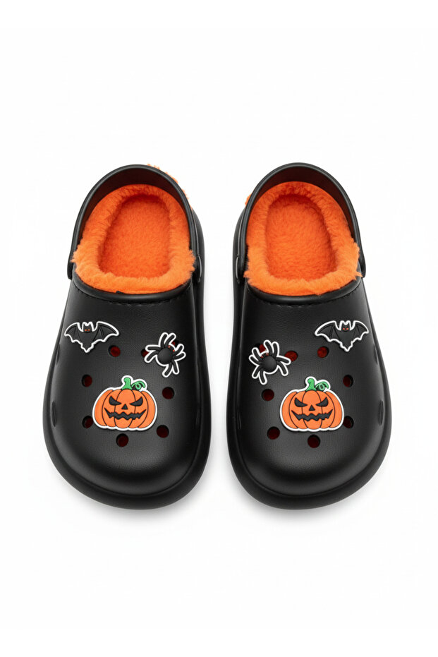 Children's Halloween Figured Warm Orthopedic Non-Slip Eva Sole Slippers with Fur Inside