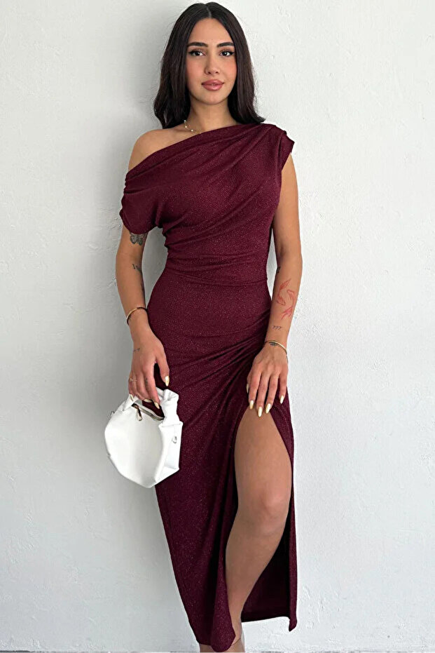 Anvelop Simli Abiye Elbise - 1