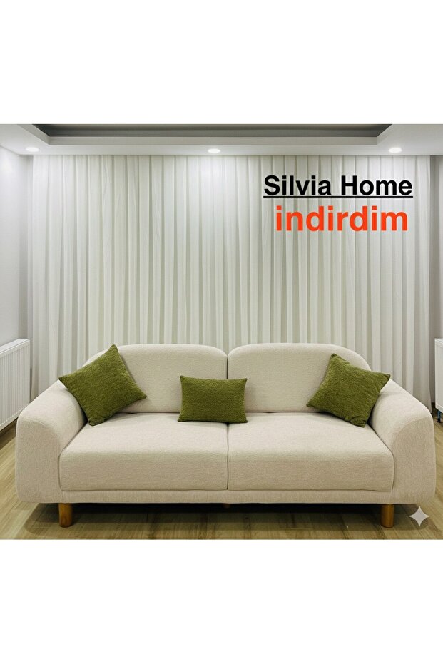 tül perde ttm bambu 1/3 sık pile ütü istemez - 3