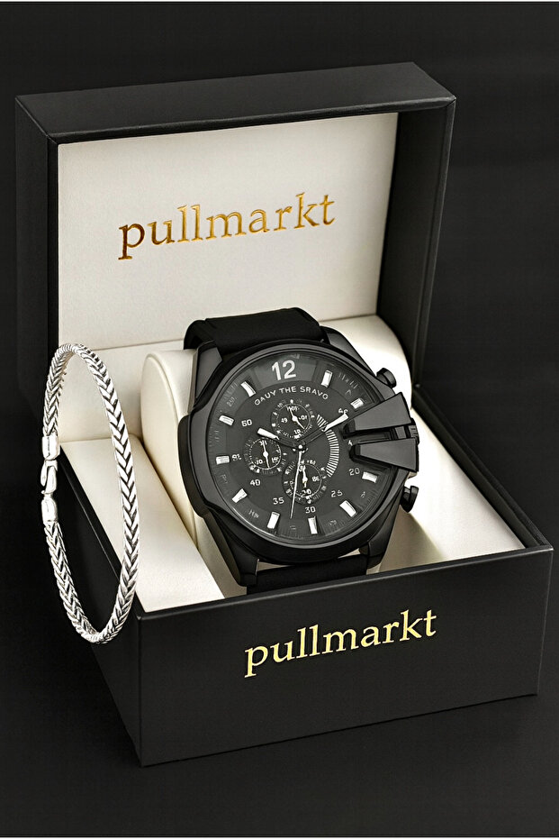 Bileklik + Deri Kordon Kol Saati - 1