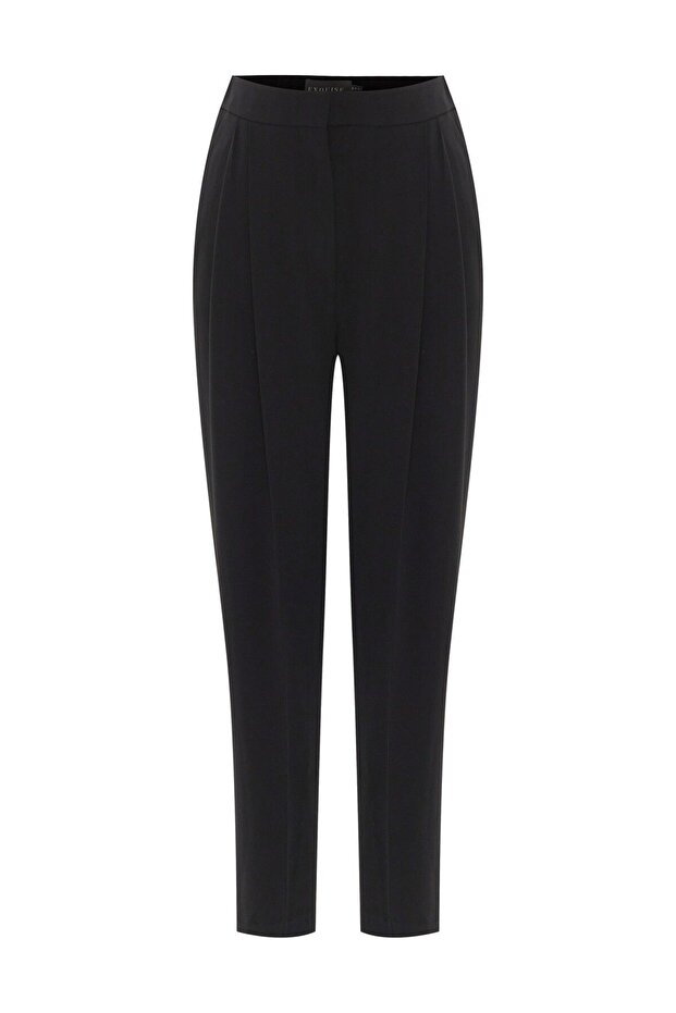 Siyah Cigarette Pantolon - 4