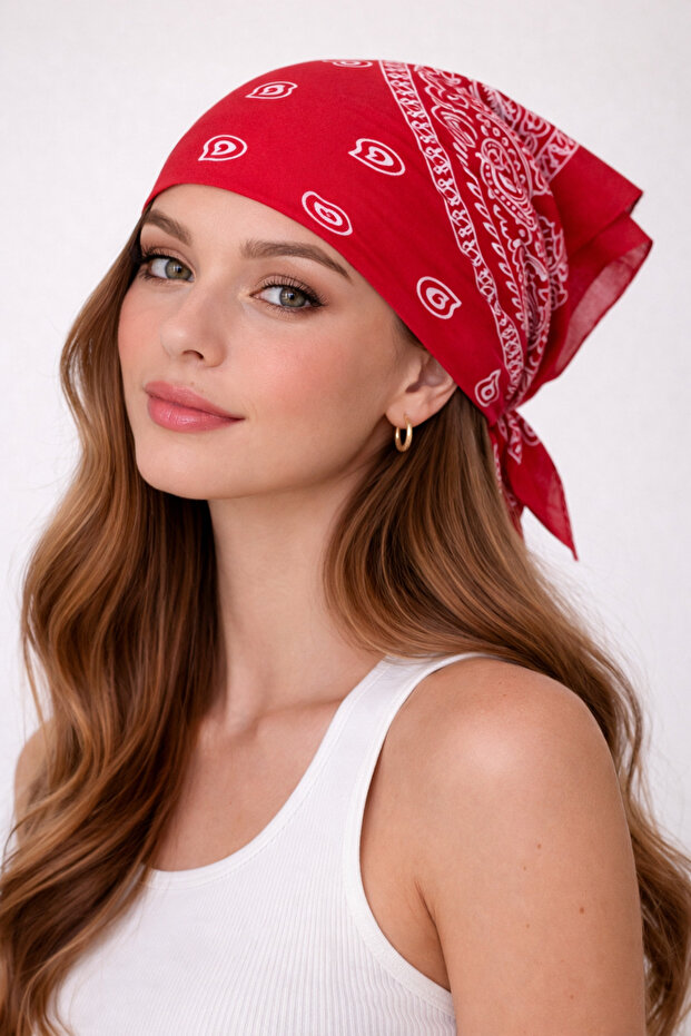 100% Cotton Classic Pattern Unisex Bandana Colorful Bandana Ethnic Patterned a Quality Bandana