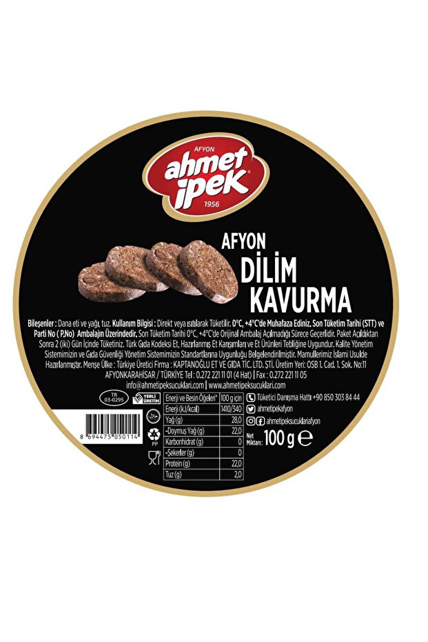 DİLİM KAVURMA 100GR