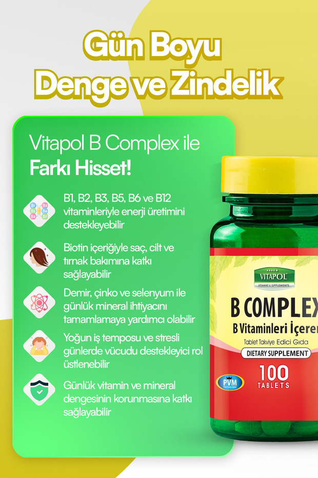 B Kompleks 100 Tablet Vitamin B Complex - 2