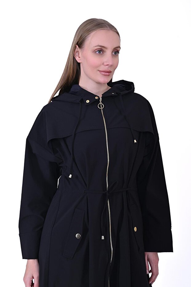 Kapşonlu Kap SİYAH - 1