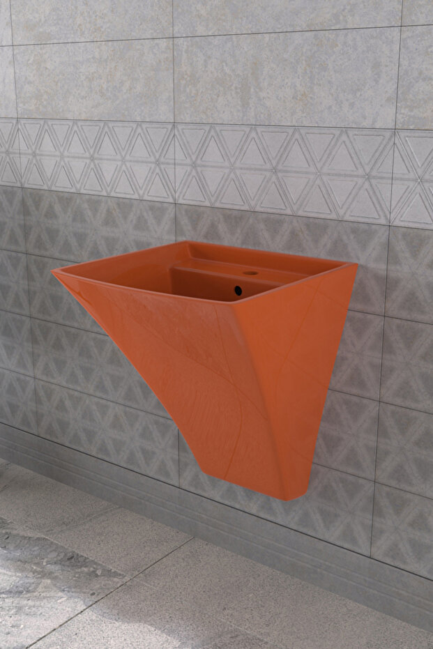 Loop 50 Cm Asma Monoblok Lavabo Turuncu - 1