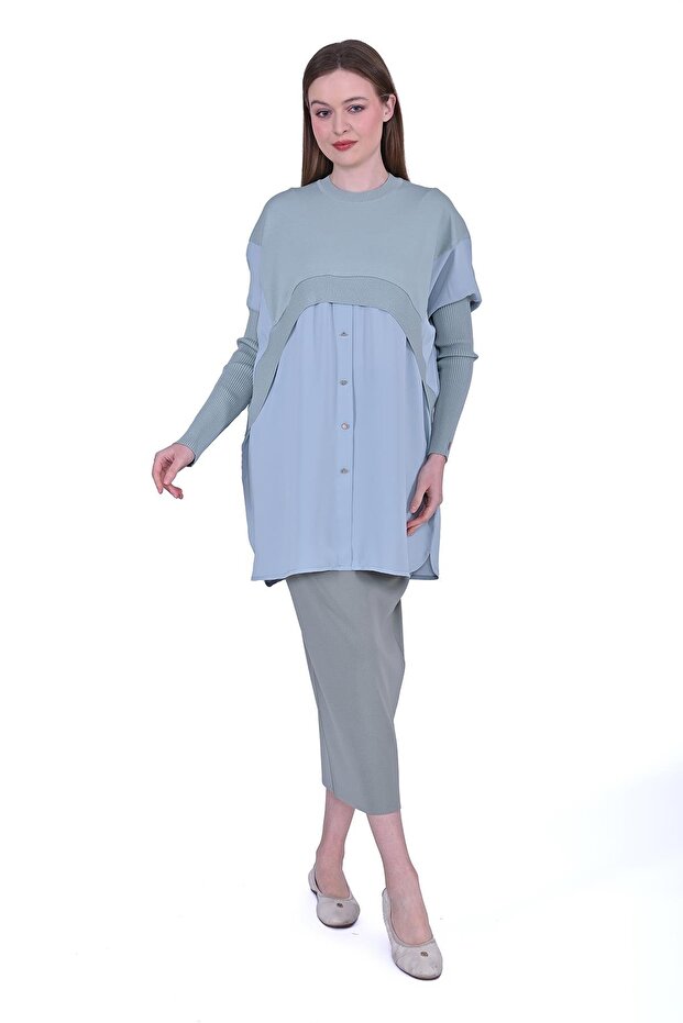 Gömlek Triko Tunik MİNT - 2