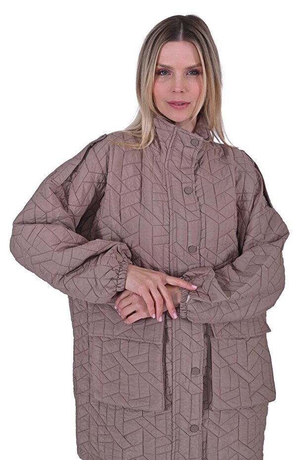 Kapitone Şiş Kap BEJ - 1