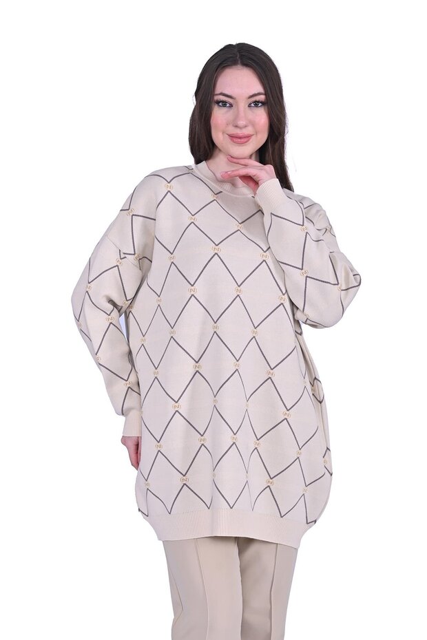 Kristal Triko Tunik VANİLYA - 1