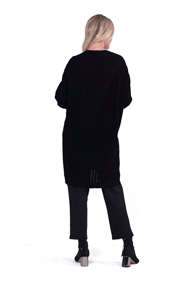 Ripple Triko Hırka SİYAH - 3