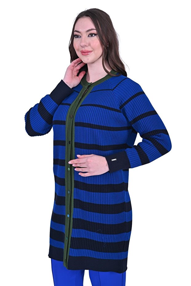 Fish Wool Knitwear Cardigan Dark Blue