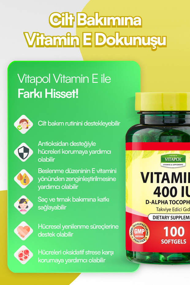 E Vitamini 100 Kapsül Vitamin E 400ıu - 2