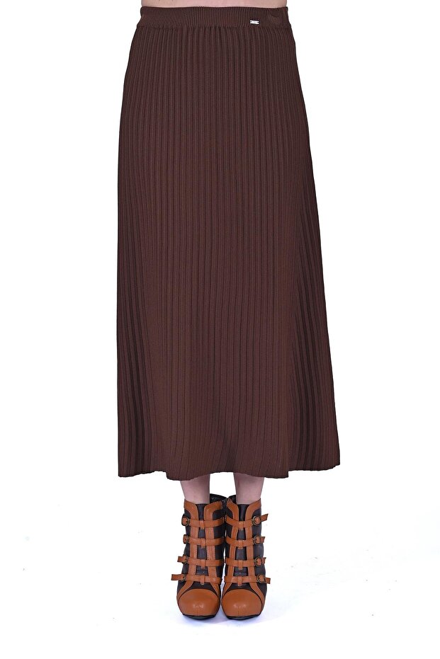 Groove Knitwear Skirt Browni̇