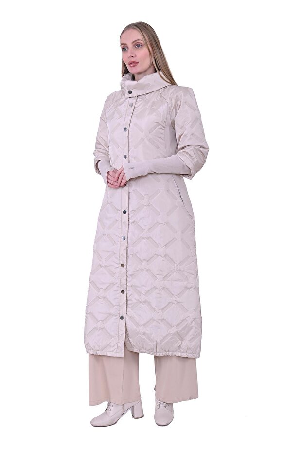 Eldivenli Kapitone Mont BEJ - 2