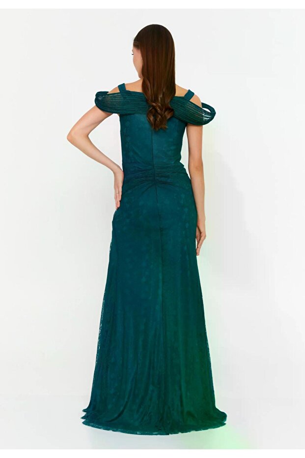 6146DAN DANTEL ELBİSE - 2