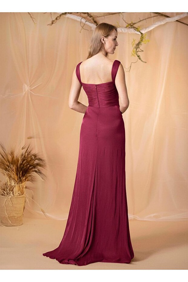 6053ŞİF ŞİFON ELBİSE - 2