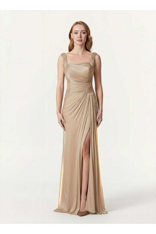 6053ŞİF ŞİFON ELBİSE - 1