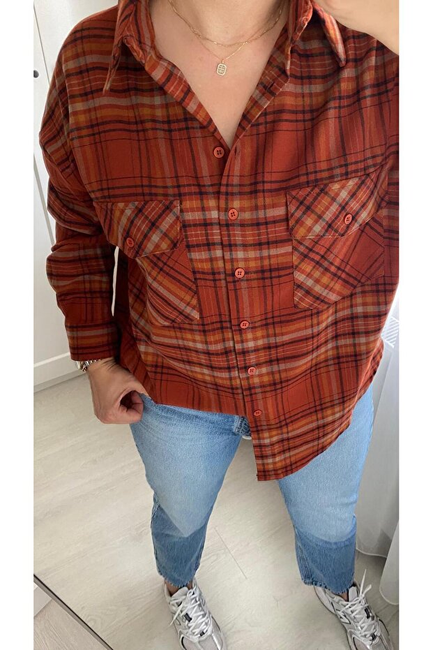 Çift Cepli Oduncu Gömlek - 1