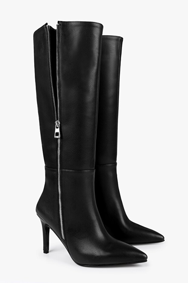 Women's Carney Black Leather Boots