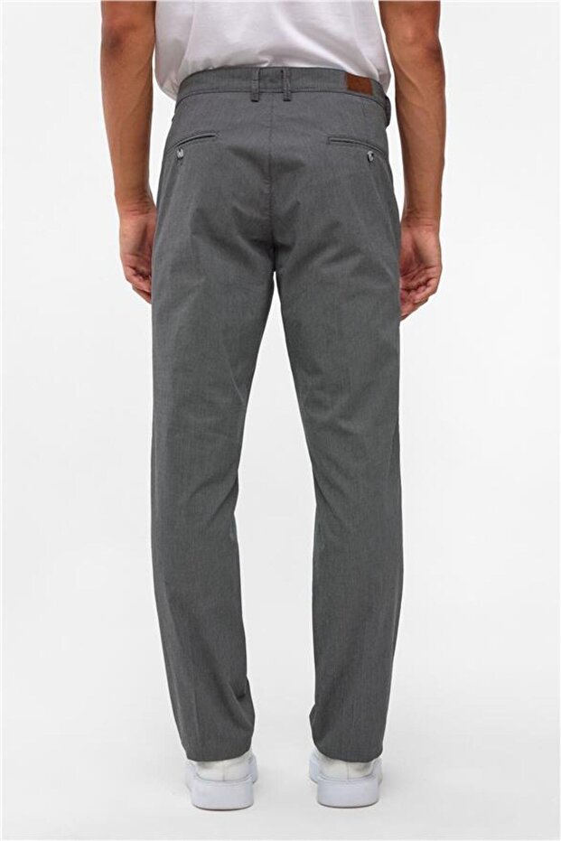 Siyah Regular Armürlü Pantolon - 5