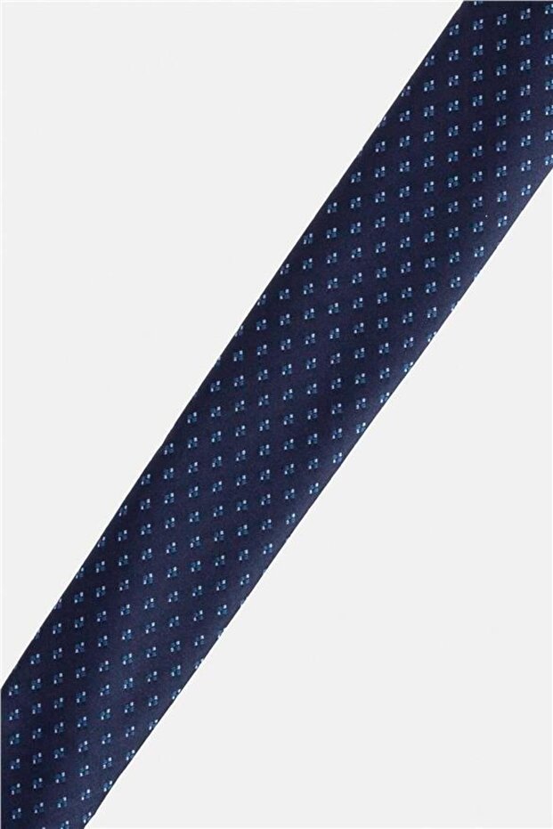 Lacivert Baskılı Kravat - 3