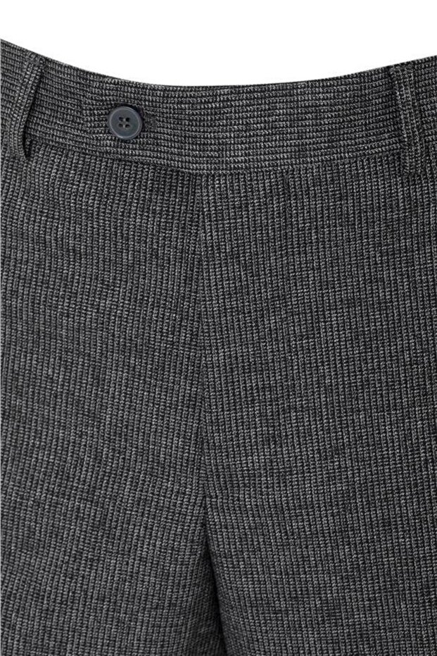 Siyah Regular Desenli Pantolon - 2