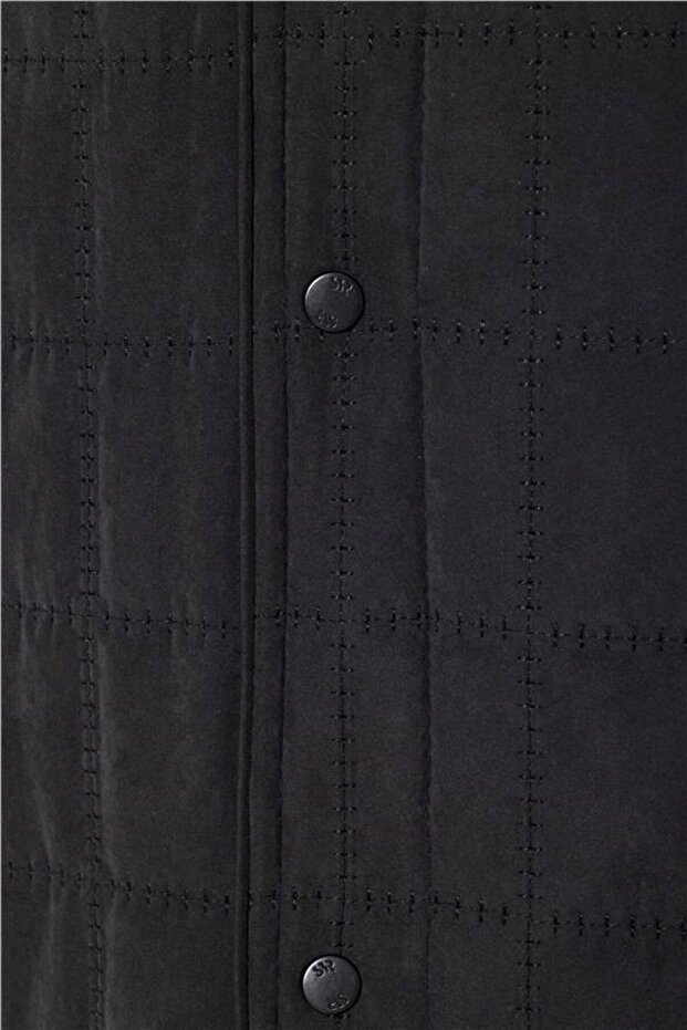 Siyah Regular Kapitone Mont - 2