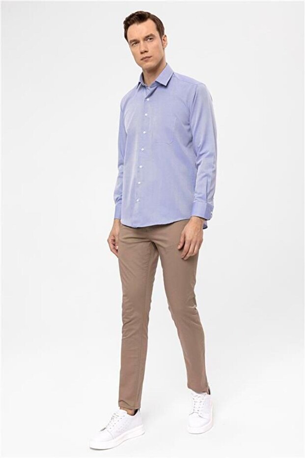 Mavi Regular Armürlü Klasik Yaka Gömlek - 3