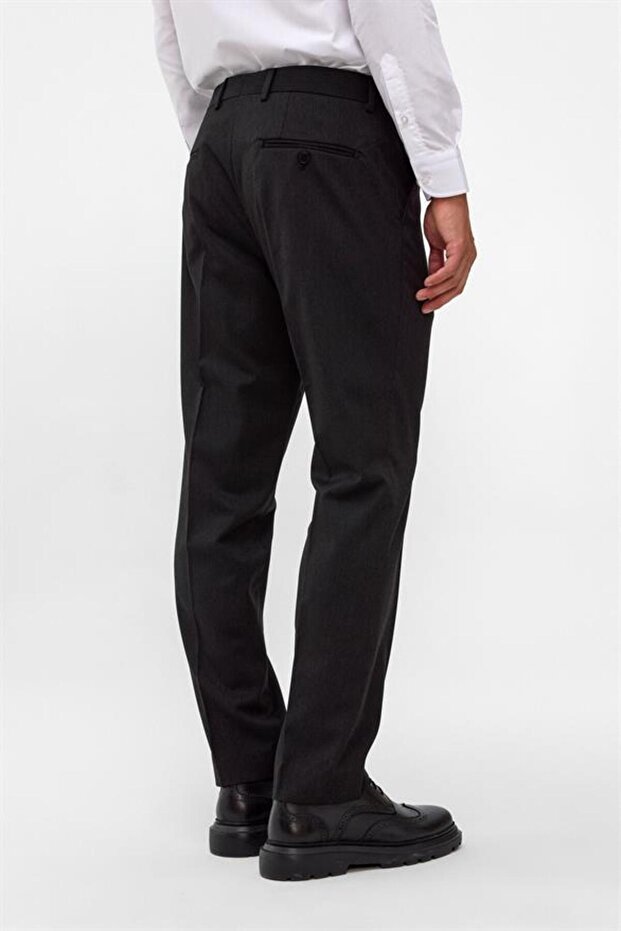 Siyah Regular Desenli Pantolon - 5