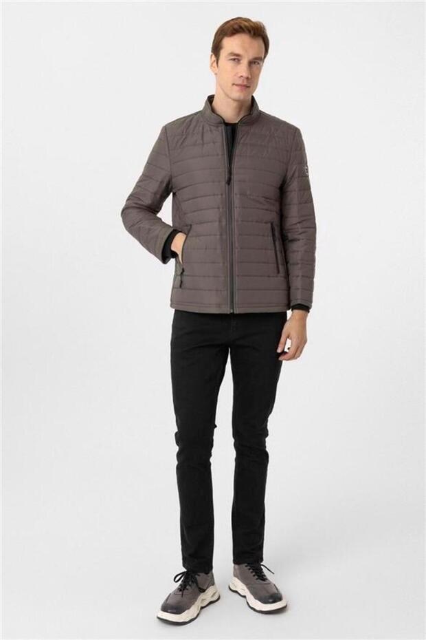 Haki Slim Kapitone Mont - 5