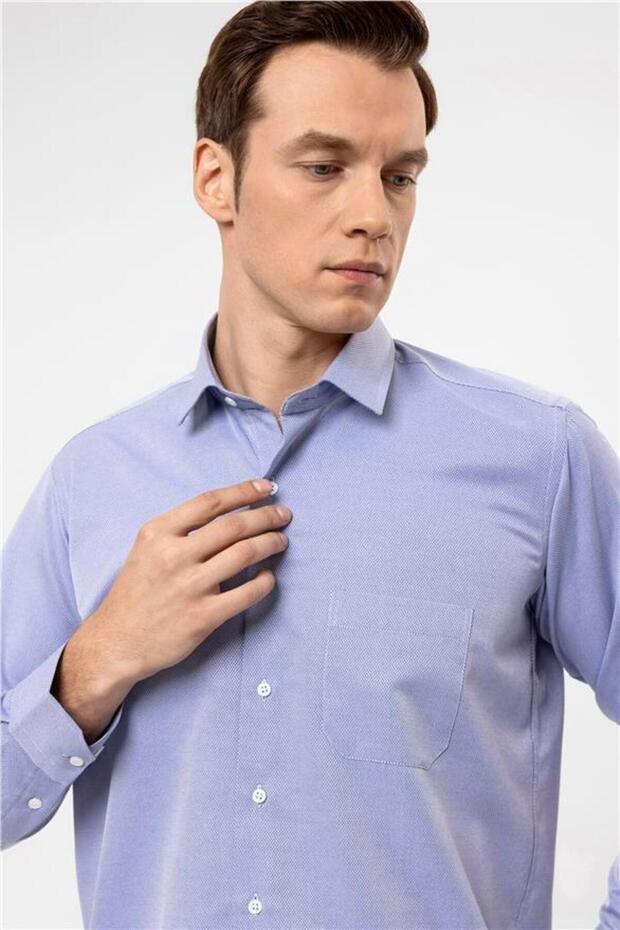 Mavi Regular Armürlü Klasik Yaka Gömlek - 4