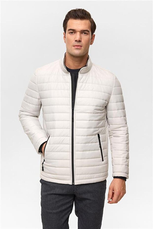 Taş Slim Kapitone Mont - 1