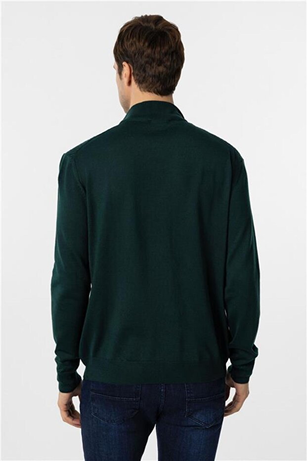 Haki Regular Desenli Hırka - 5