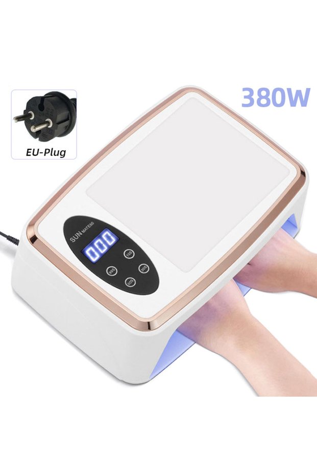 380W-EU NEW 90LEDS UV LED Lamp For Nail Manicure 380W Professional Gel Polish Drying Lamps With Hand