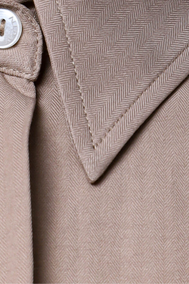 قميص طويل مع فتحة مخفية - 6