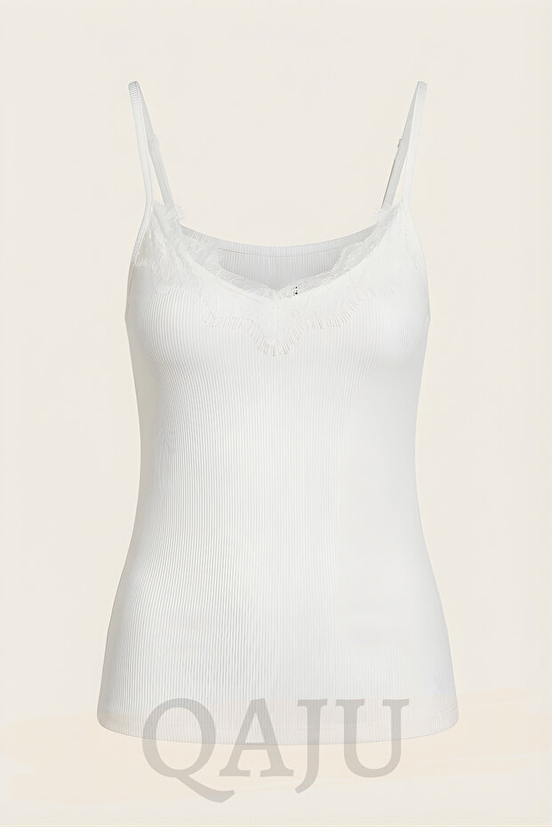 Dantelli Askılı Bluz - 5