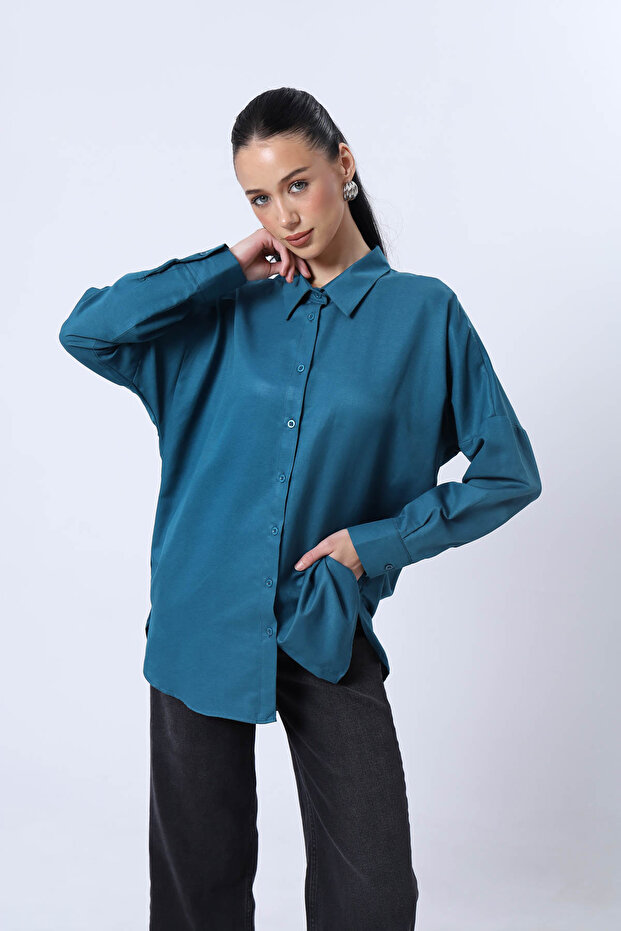 قميص أساسي كبير الحجم - 1