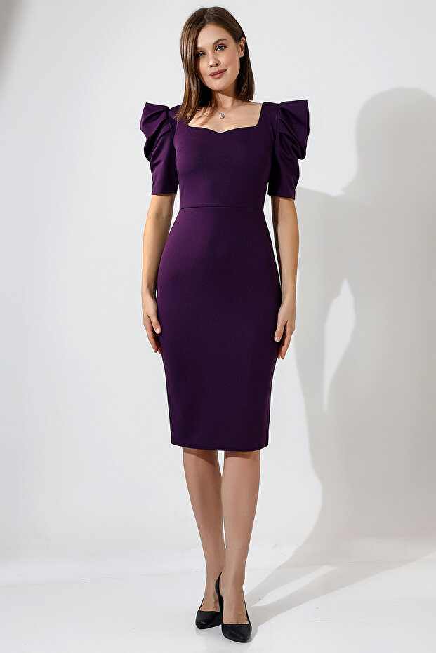 Rochie de pește cu umeri înalți - 1