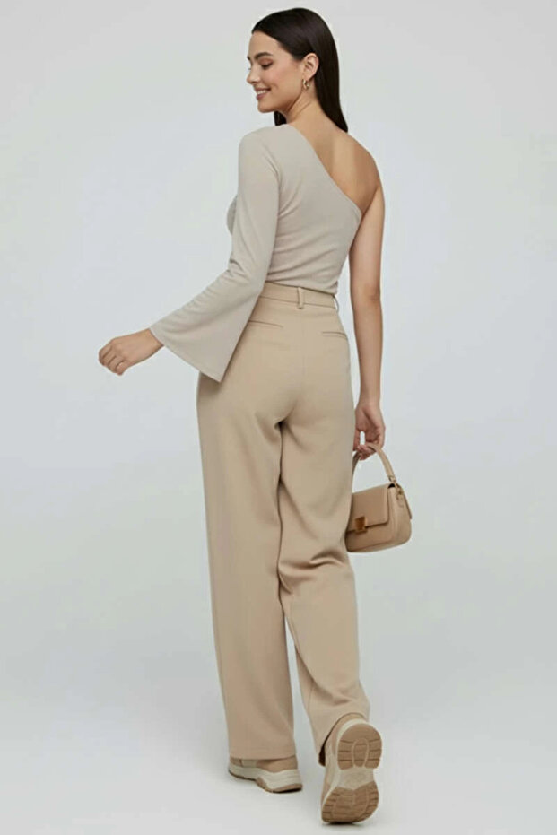 One-Shoulder Basic Blouse Mink - 2