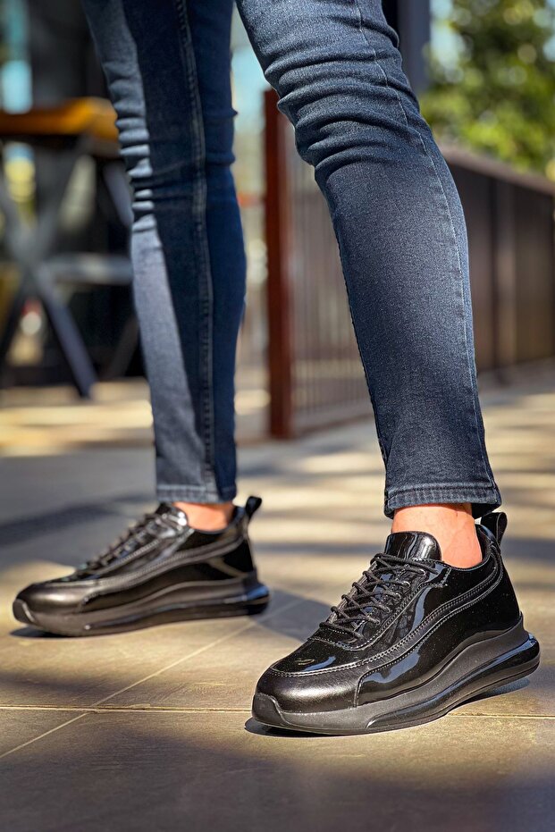 Zrc2419 Premium Special Sole Men's Sneaker Black Patent Leather